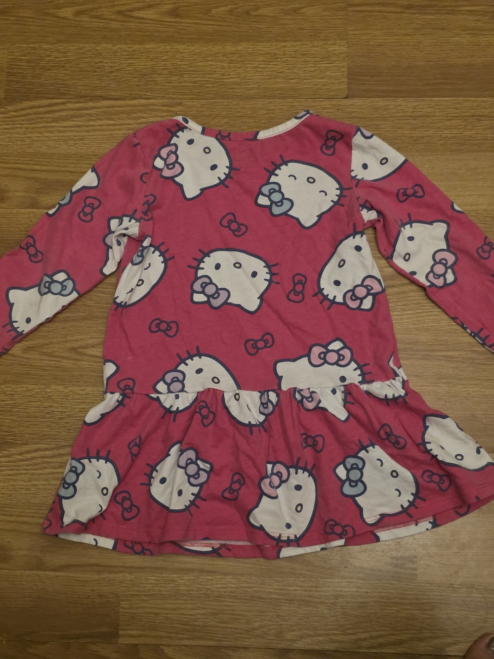 Hello Kitty Long Sleeve Peplum Dress 3T